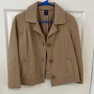 Gap camel wool swing coat size M